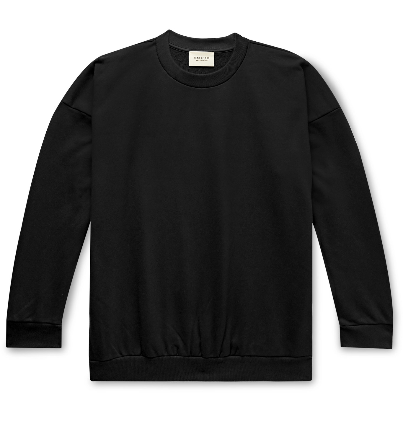 Fear of God - Oversized Logo-Print Loopback Cotton-Jersey Sweatshirt ...