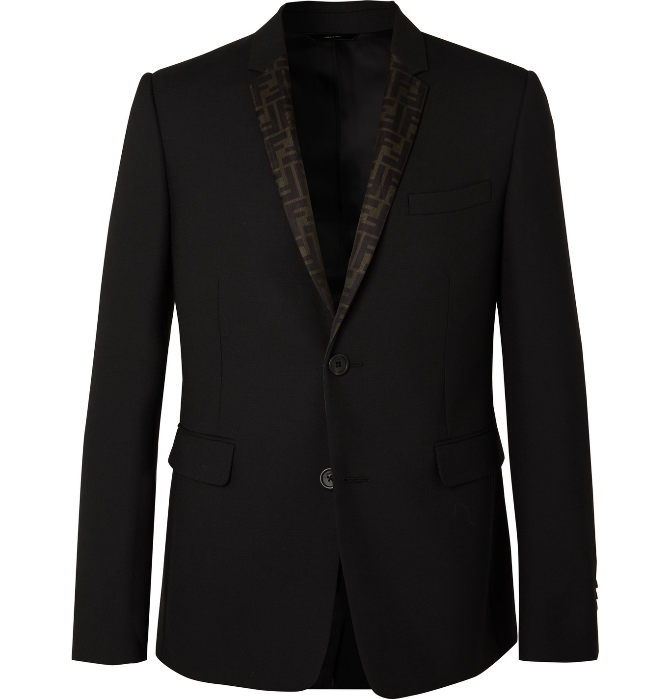 Fendi - Black Slim-Fit Woven Suit Jacket - Men - Black | The Fashionisto