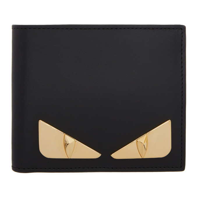 Fendi Black and Gold Bag Bugs Wallet | The Fashionisto