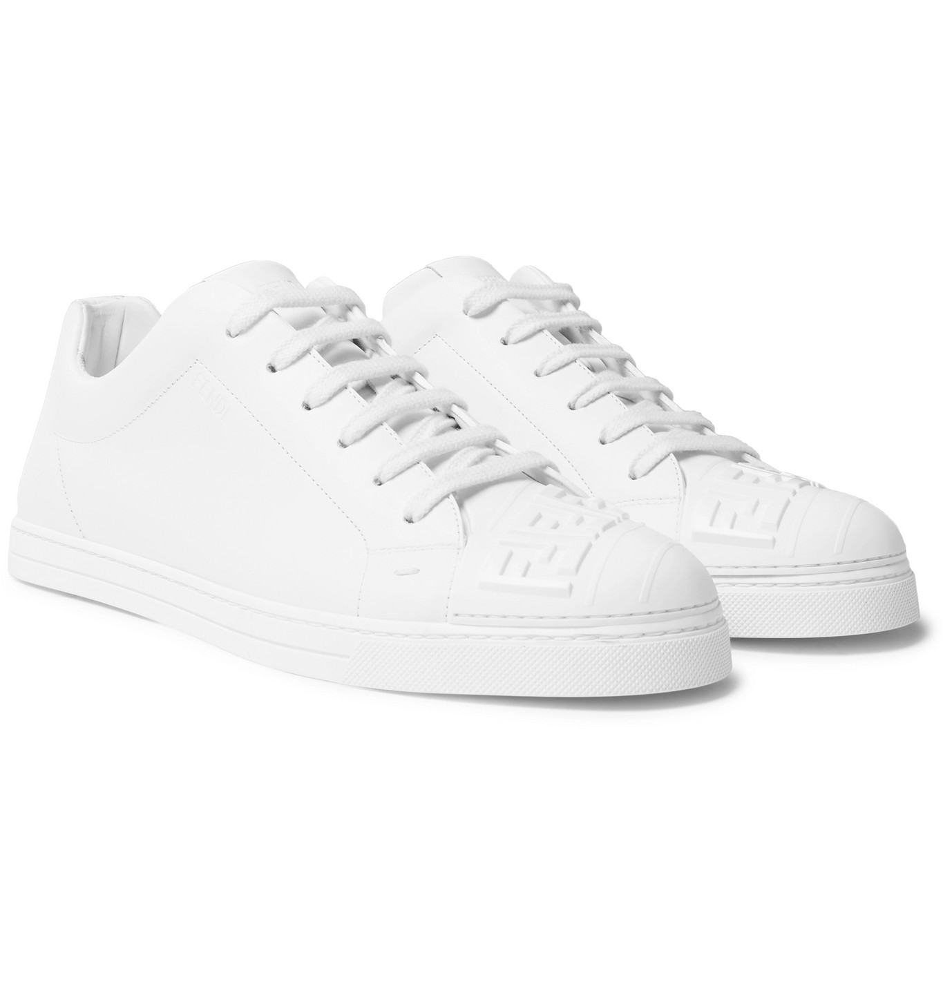 fendi white leather sneakers