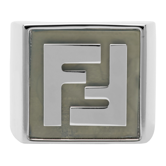 silver fendi ring