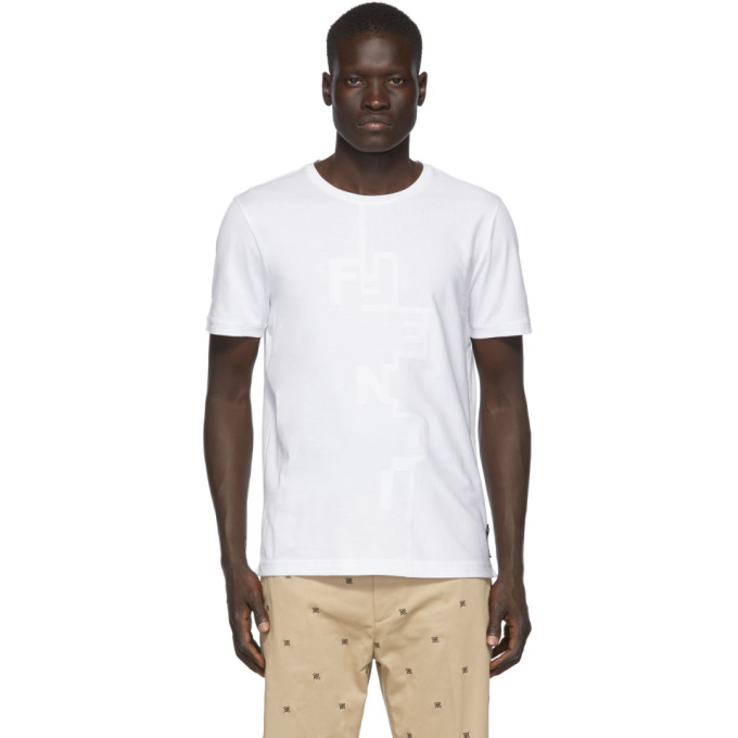 Fendi White Destruction T-Shirt | The Fashionisto