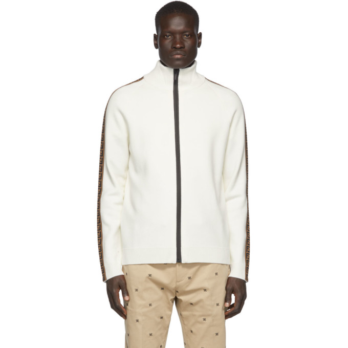 white zip up sweater