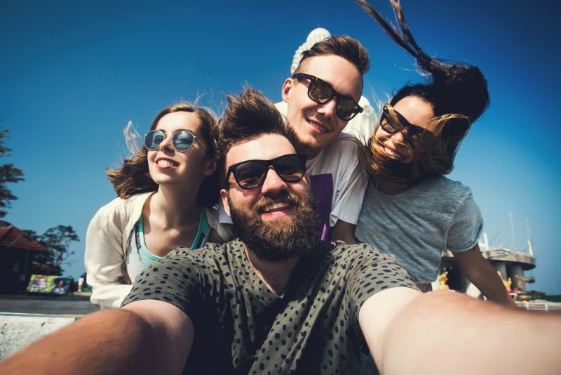 Friends Posing for Selfie