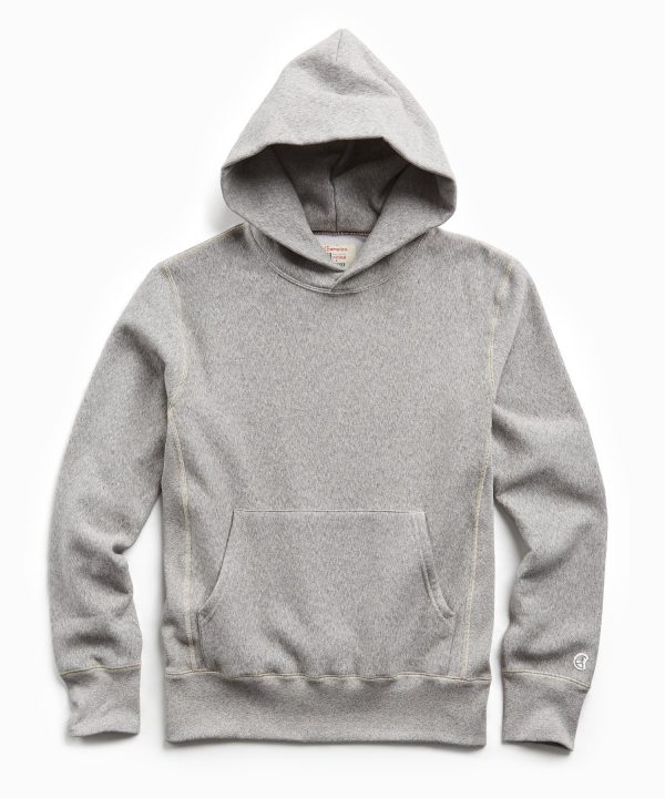 Heavyweight Popover Hoodie in Light Grey Mix | The Fashionisto