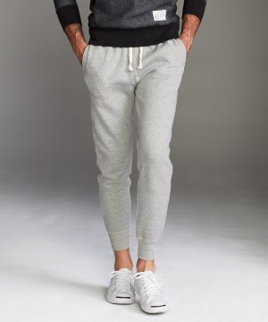 Heavyweight Slim Jogger Sweatpant in Light Grey Mix Heavyweight Slim Jogger Sweatpant in Light Grey Mix