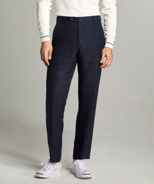 Linen Sack Suit Trouser in Indigo Linen Sack Suit Trouser in Indigo