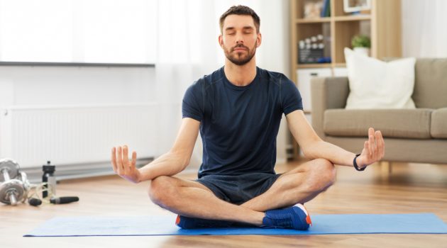Lukas Politis Outlines 5 Lifestyle Changes to Keep You Productive During Quarantine Man Indoors Meditation