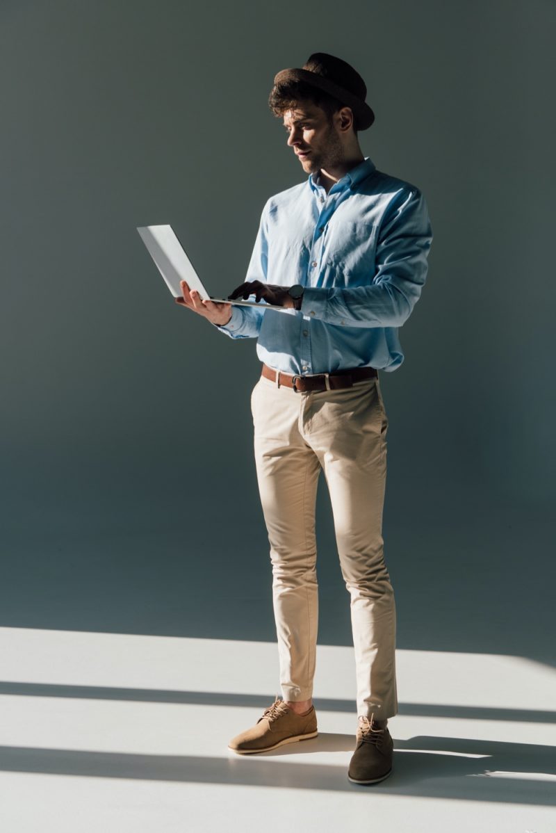 Man Matching Leather Belt and Shoes