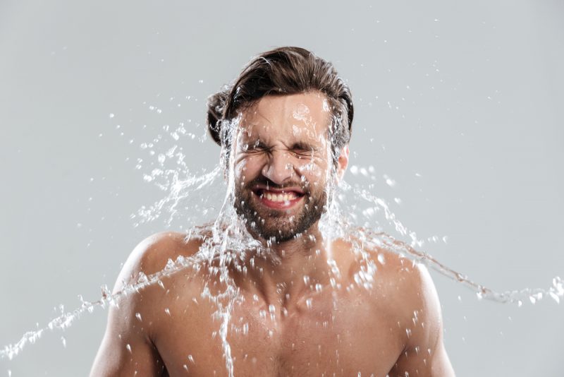 Man Washing Face