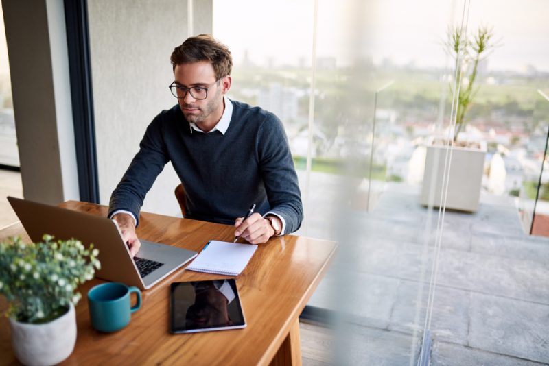 Man Working from Home