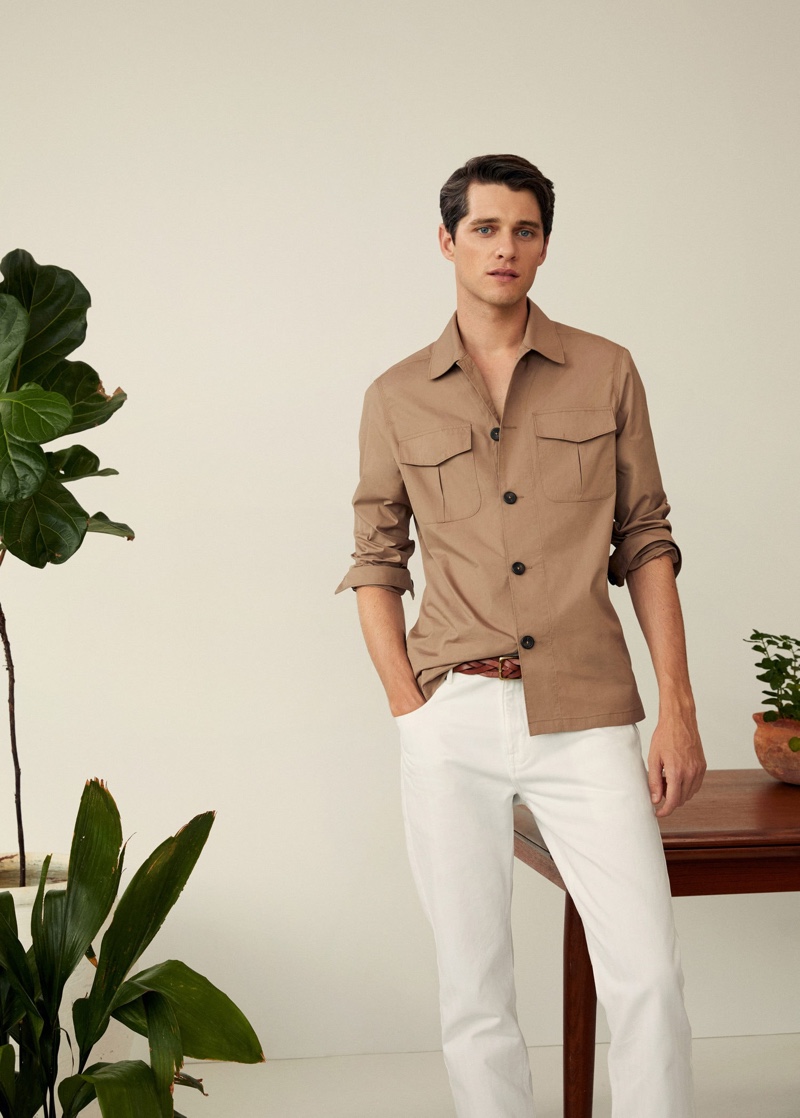 The type of shirt you wear with white jeans can easily transform your look from casual to smart-casual and vice versa.