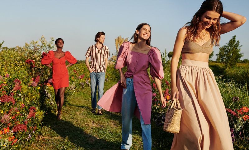 Mango enlists Oumie Jammeh, Boyd Gates, Kaya Wilkins, and Andreea Diaconu as the stars of its summer 2020 campaign.