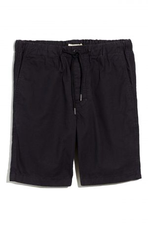 Men's Madewell Garment Dyed Twill Drawstring Shorts, Size Small - Black Men's Madewell Garment Dyed Twill Drawstring Shorts, Size Small - Black