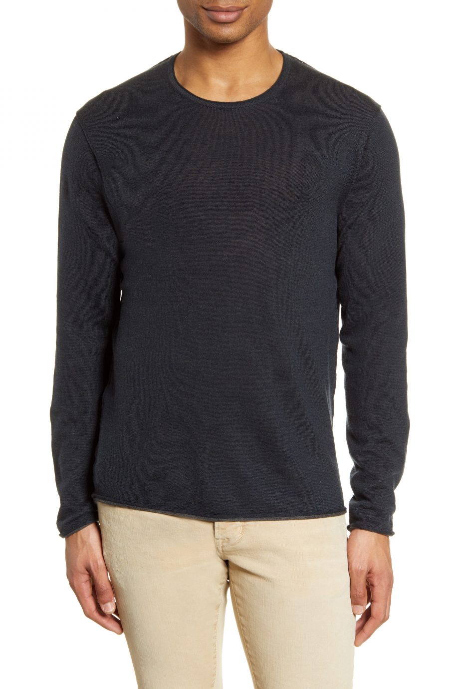 Men’s Rag & Bone Trent Crewneck Wool Blend Sweater, Size Small - Blue ...