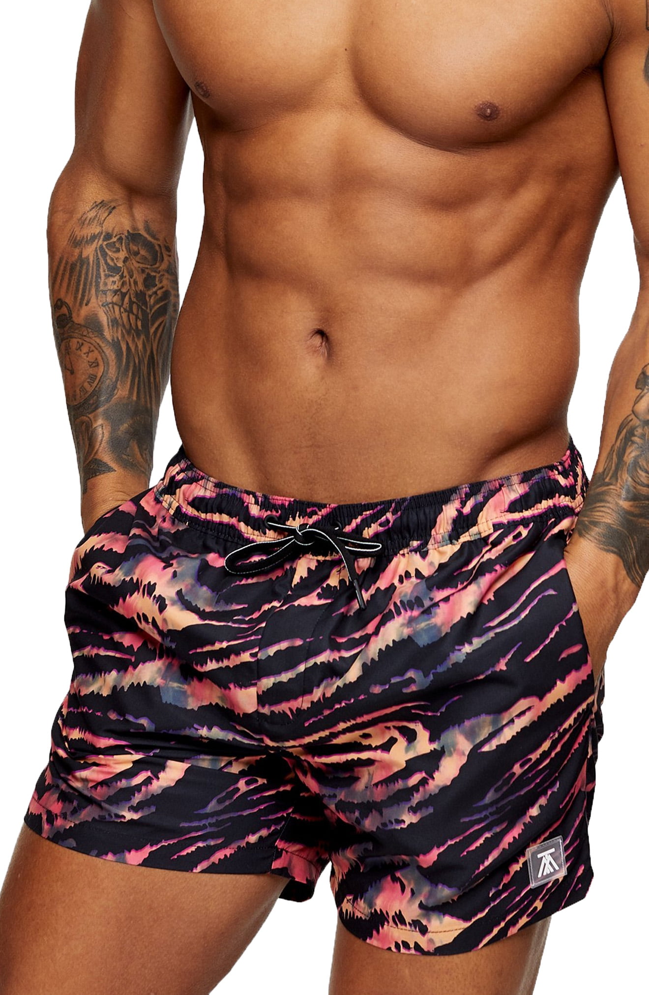 mens animal print swim shorts
