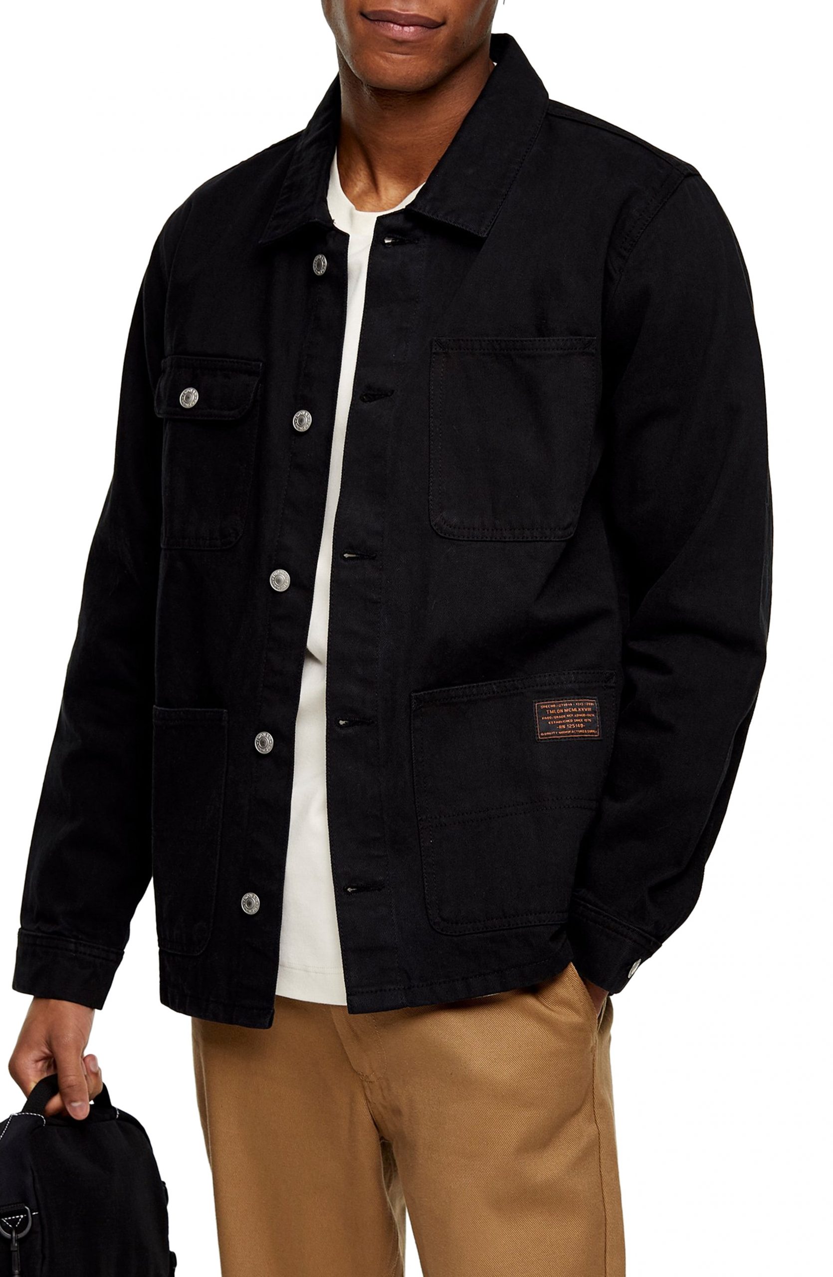 large black denim jacket