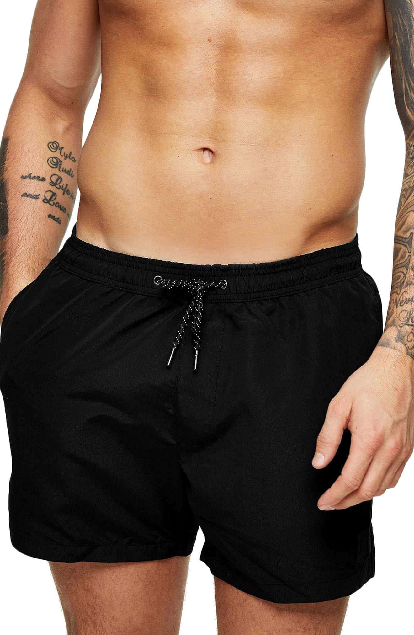 mens black swim trunks