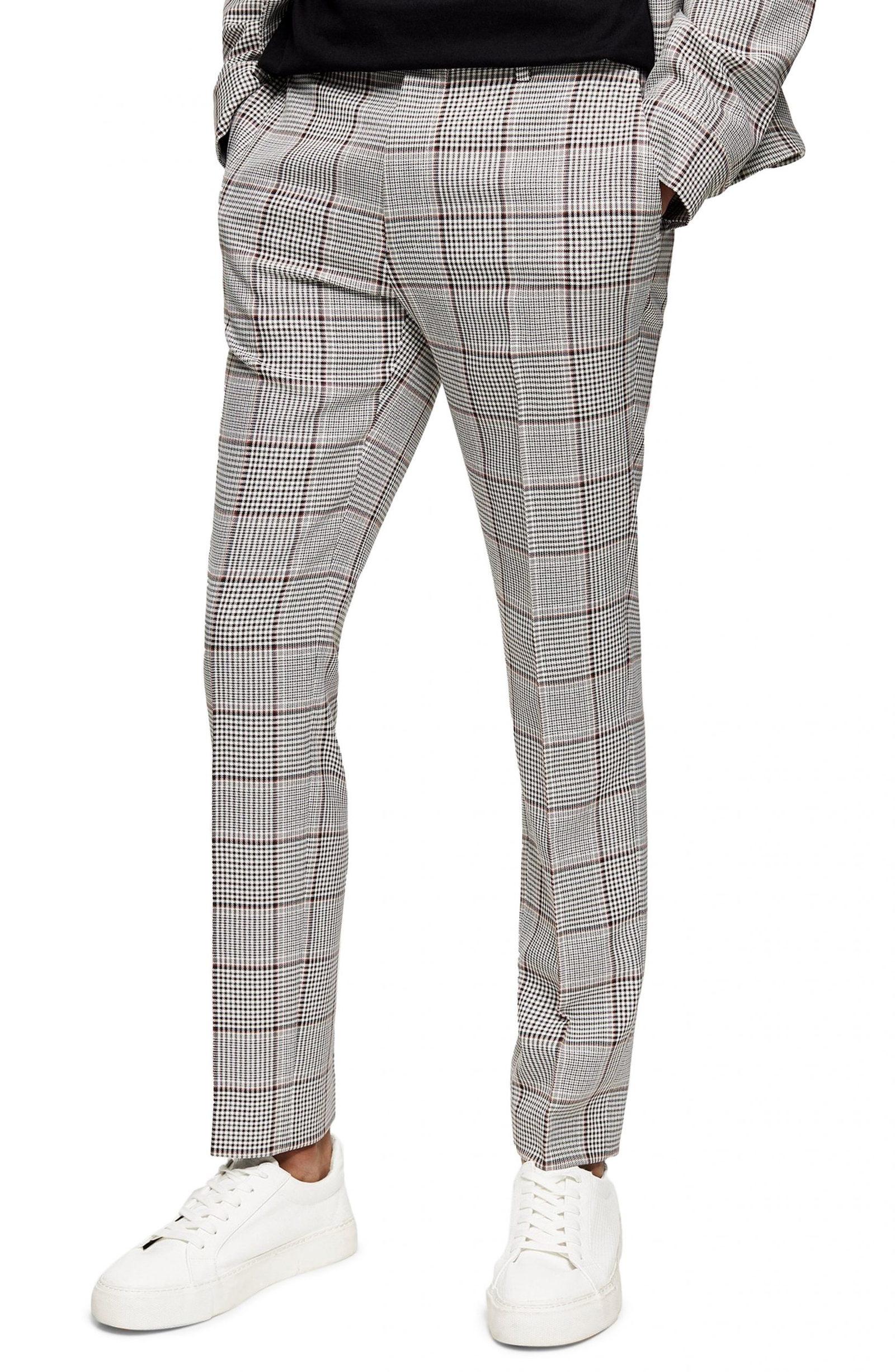grey checkered pants outfit mens