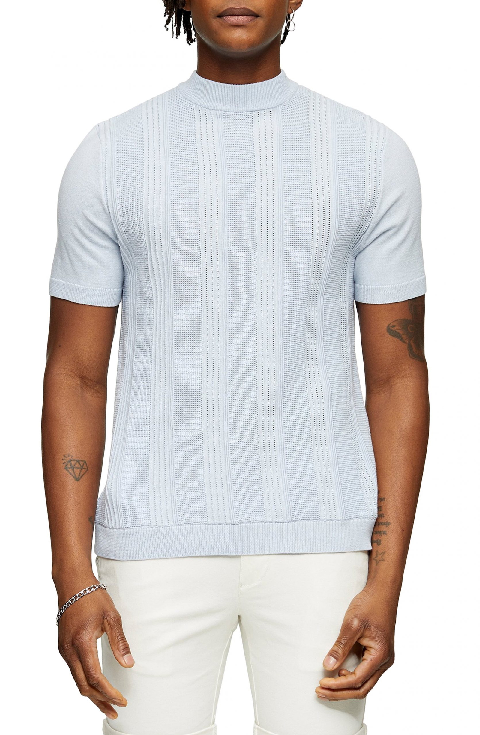 mens mock neck t shirts short sleeve
