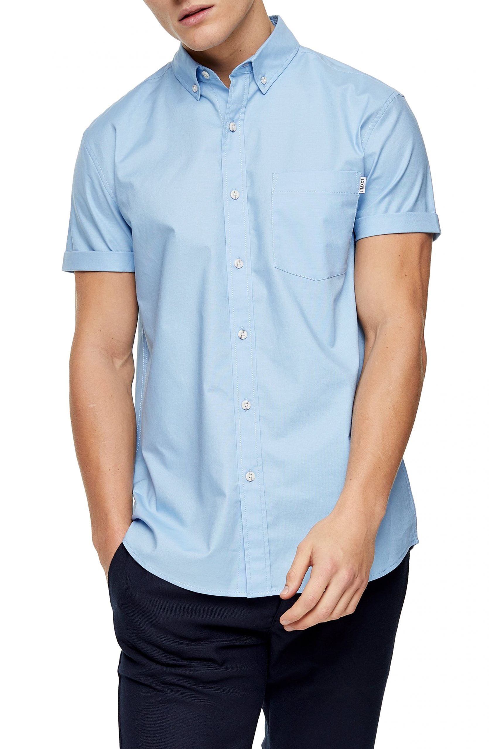 stretch button up shirt mens