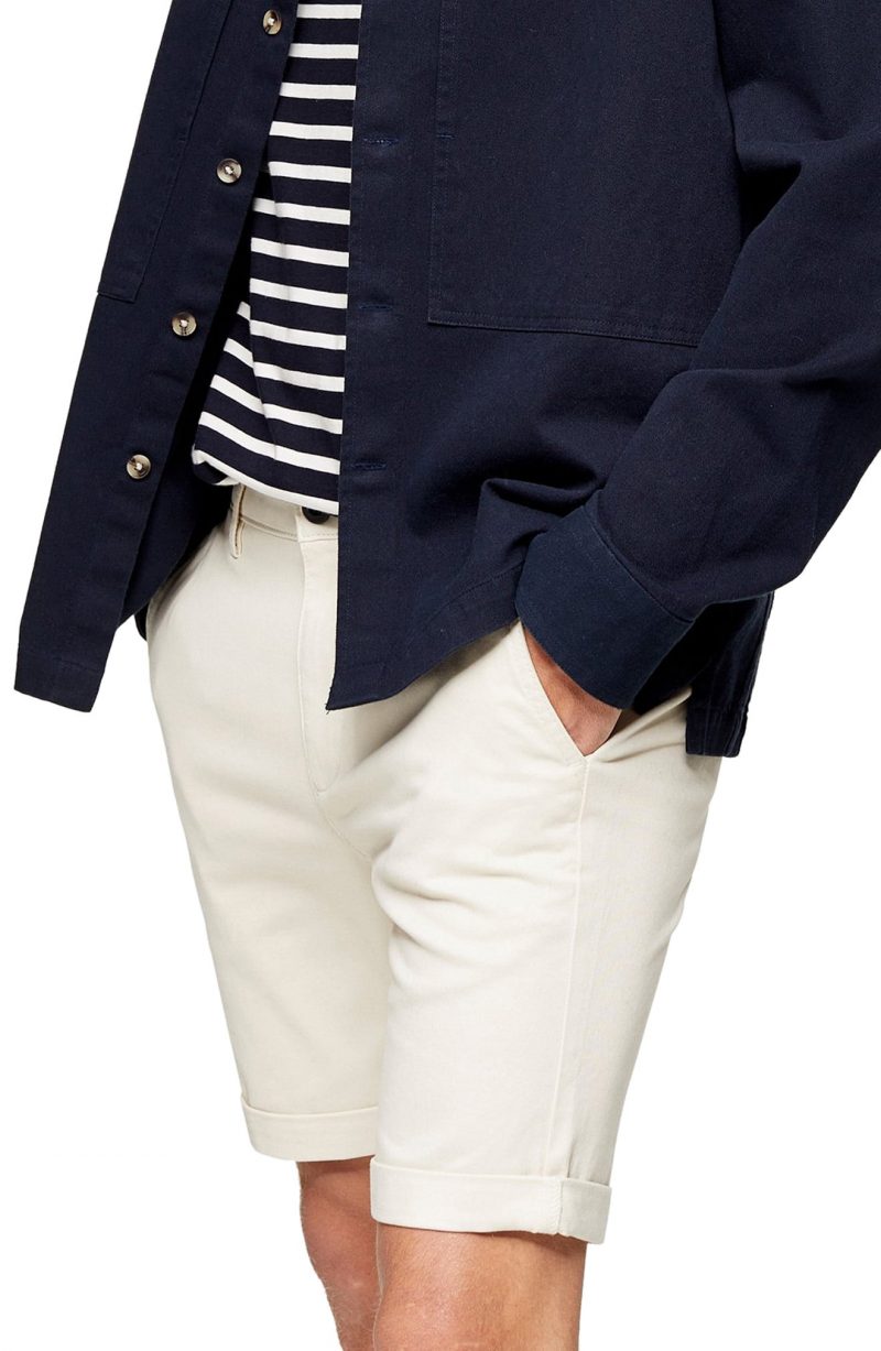 skinny chino shorts mens