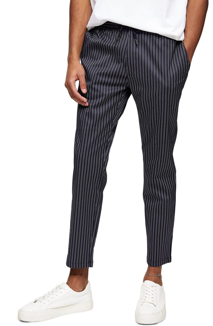 Men’s Topman Stripe Whyatt Pants, Size 30 x 32 - Blue | The Fashionisto
