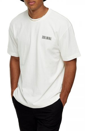 Men's Topman Subliminal Graphic Tee, Size X-Small - Ivory Men's Topman Subliminal Graphic Tee, Size X-Small - Ivory