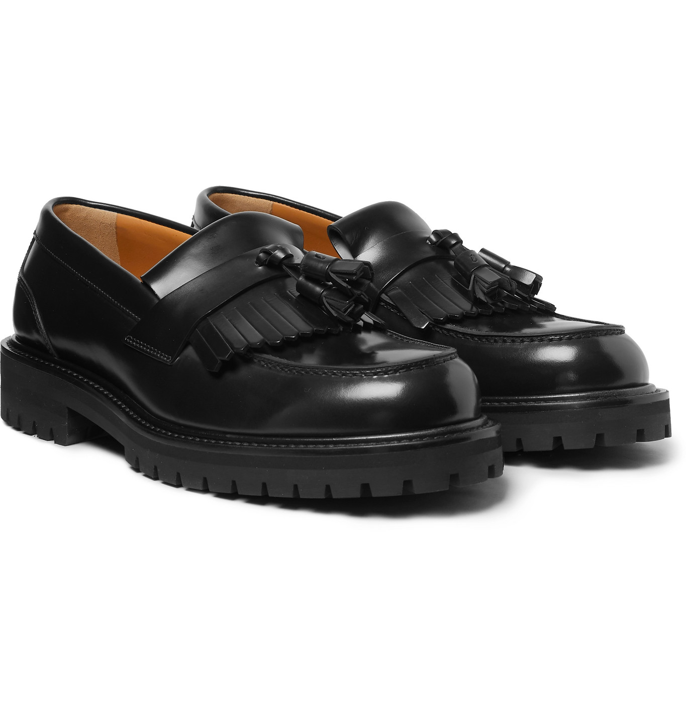 Mr P. Jacques Fringed Leather Loafers Men Black The Fashionisto