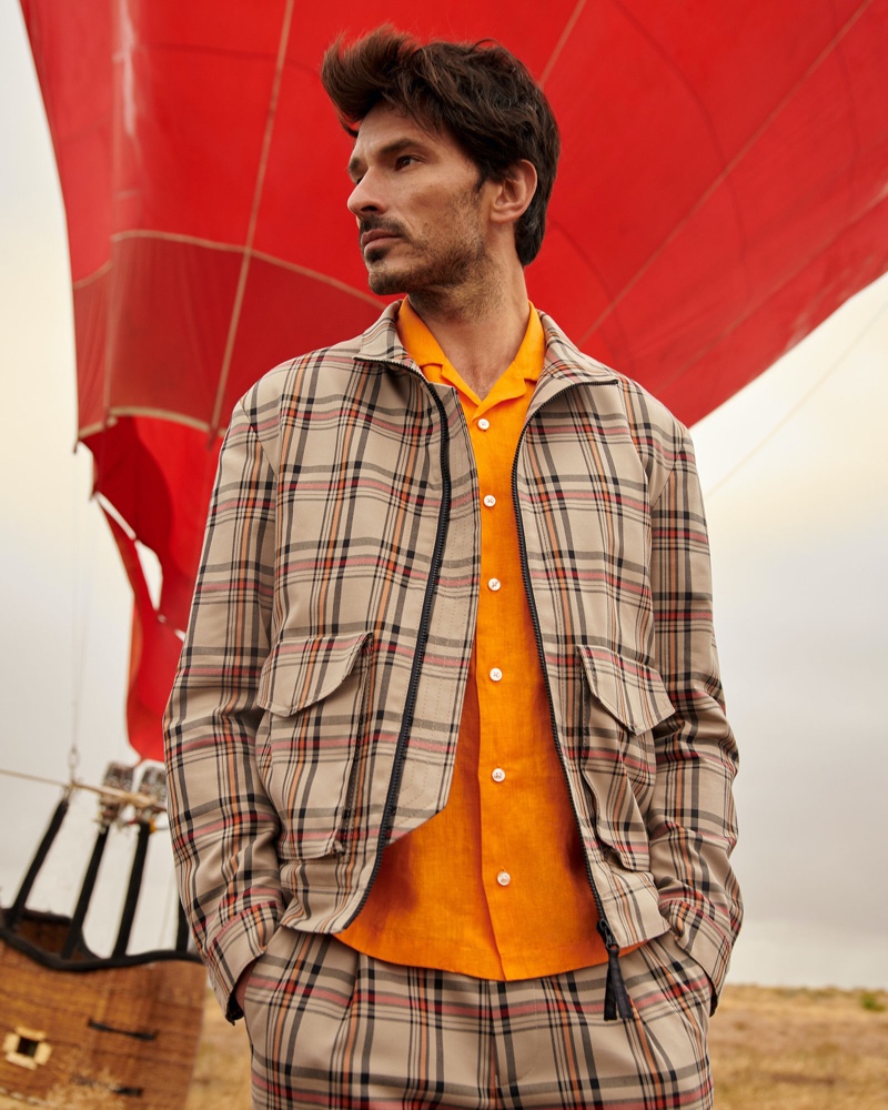 Donning a coordinated checked look, Andres Velencoso fronts Peek & Cloppenburg's spring-summer 2020 campaign.