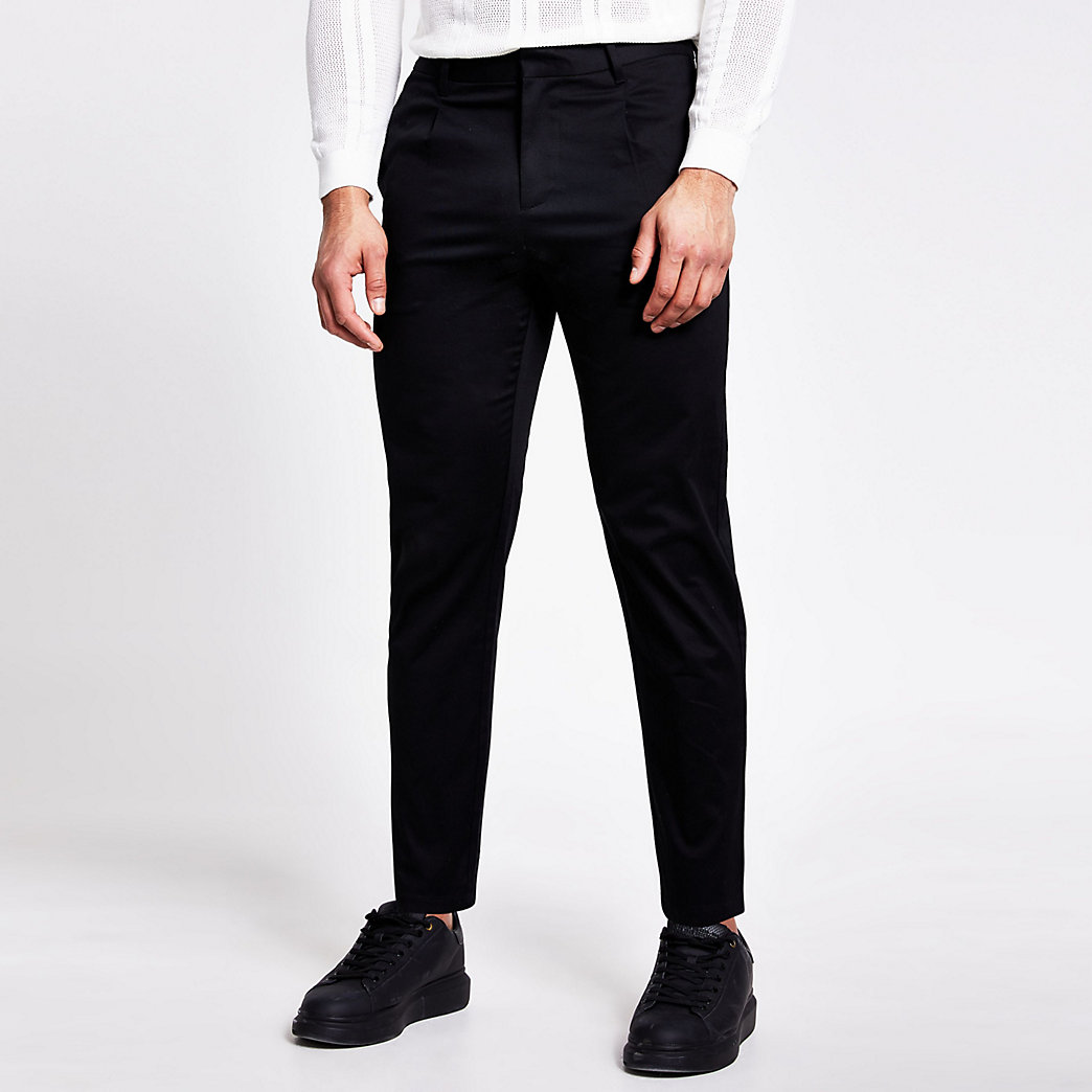 mens tapered black pants