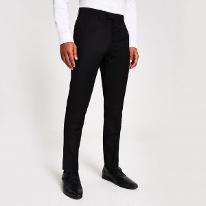 River Island Mens Black skinny fit suit trousers River Island Mens Black skinny fit suit trousers
