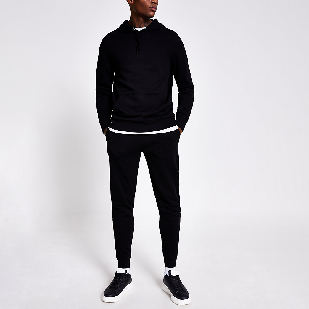 mens black stone island joggers