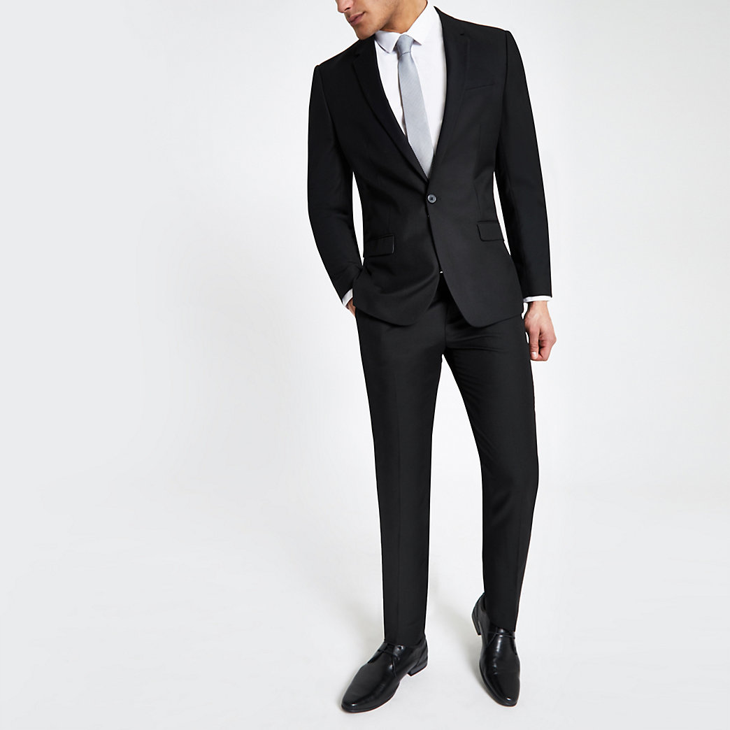 River Island Mens Black slim fit suit jacket | The Fashionisto
