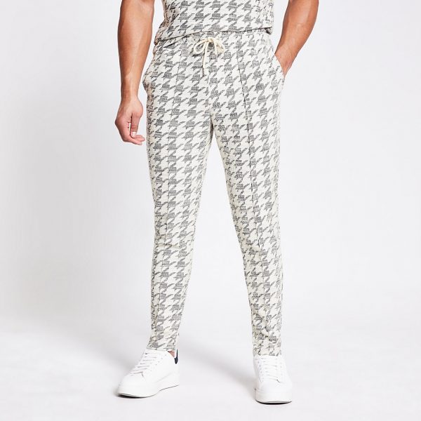river island leather joggers