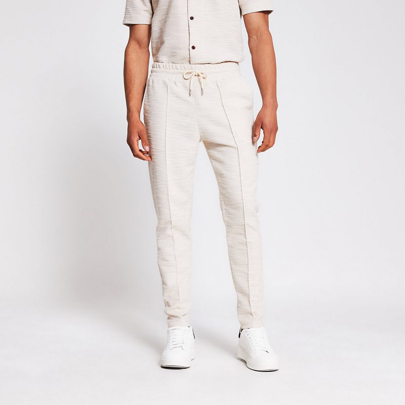 river island leather joggers