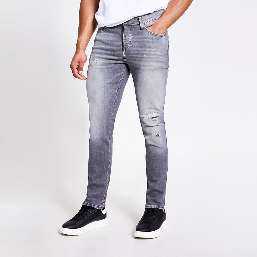 river island grey skinny jeans