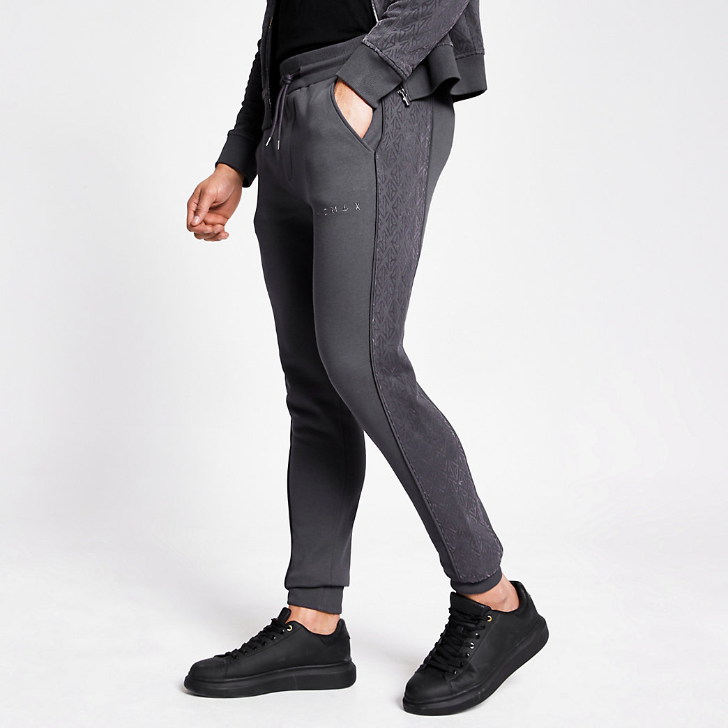 river island leather joggers