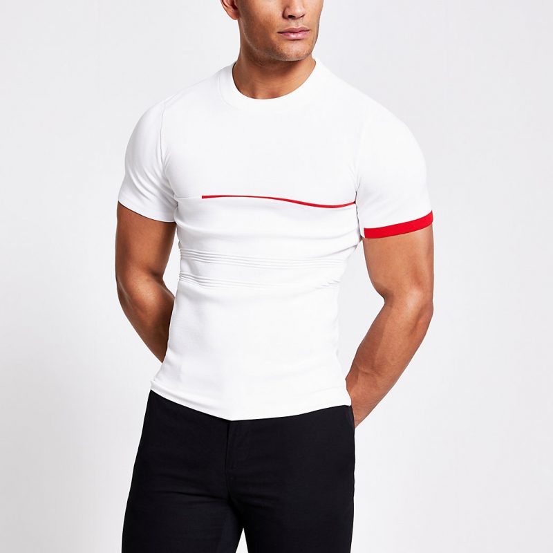 river island muscle fit t shirt