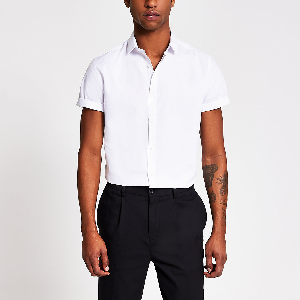 slim fit white shirt river island