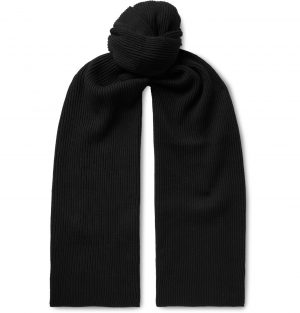 Saturdays NYC - 1x1 Ribbed Cotton and Cashmere-Blend Scarf - Men - Black Saturdays NYC - 1x1 Ribbed Cotton and Cashmere-Blend Scarf - Men - Black