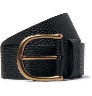 TOM FORD - 4cm Dark-Brown Full-Grain Leather Belt - Men - Black TOM FORD - 4cm Dark-Brown Full-Grain Leather Belt - Men - Black