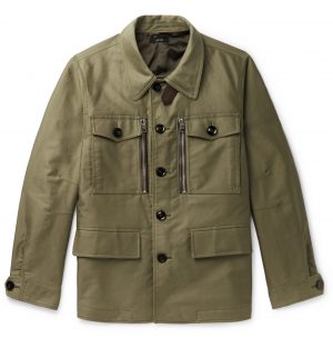 TOM FORD - Cotton-Twill Field Jacket - Men - Green TOM FORD - Cotton-Twill Field Jacket - Men - Green