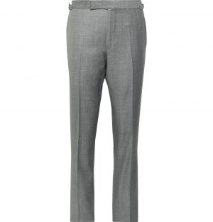 TOM FORD - Grey O'Connor Slim-Fit Super 110s Sharkskin Wool Suit Trousers - Men - Gray TOM FORD - Grey O'Connor Slim-Fit Super 110s Sharkskin Wool Suit Trousers - Men - Gray