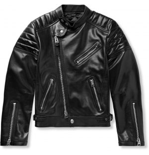 TOM FORD - Icon Slim-Fit Leather Biker Jacket - Men - Black TOM FORD - Icon Slim-Fit Leather Biker Jacket - Men - Black