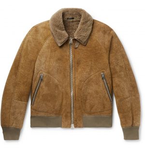 TOM FORD - Shearling Bomber Jacket - Men - Brown TOM FORD - Shearling Bomber Jacket - Men - Brown