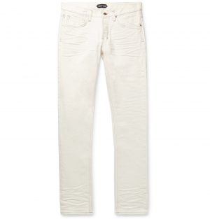 TOM FORD - Slim-Fit Denim Jeans - Men - White TOM FORD - Slim-Fit Denim Jeans - Men - White