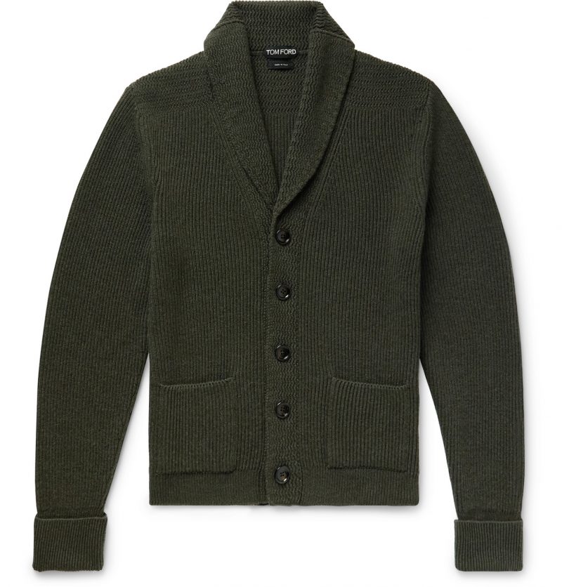 TOM FORD - Slim-Fit Shawl-Collar Cashmere Cardigan - Men - Green | The ...