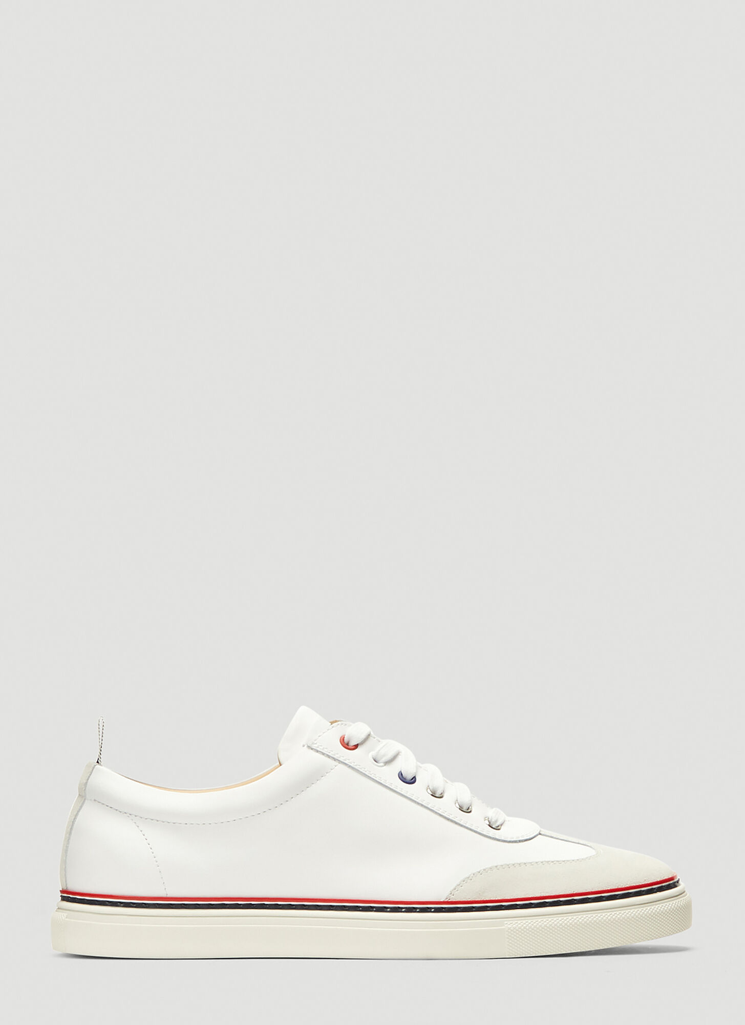 Thom Browne Leather Sneakers in White size US - 12 | The Fashionisto