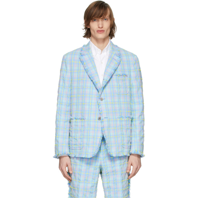 Thom Browne Multicolor Tweed Seasonal Blazer | The Fashionisto